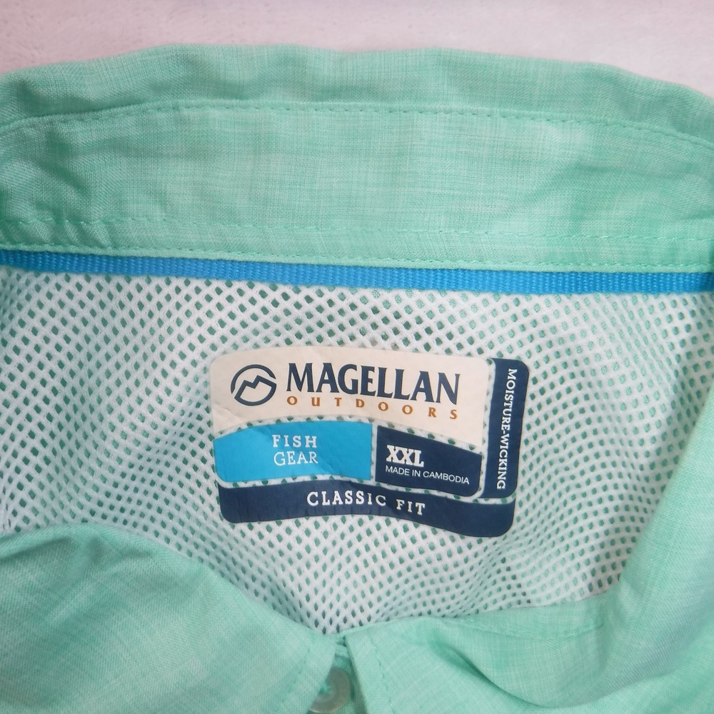 Magellan Outdoors FishGear Womens XXL Mint Green UPF 30 Fishing Shirt NWT - Picture 3 of 11